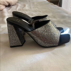 NWT Shimmer Silver Heels